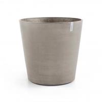 Ecopots Amsterdam op wielen kunststof bloempot Taupe - Ø 75,6 cm