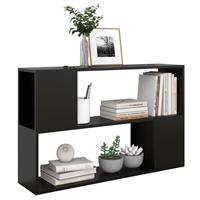 vidaXL Bücherregal Schwarz 100x24x63 cm Spanplatte 