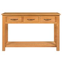 vidaXL Wandtafel 110x35x75 cm massief eikenhout