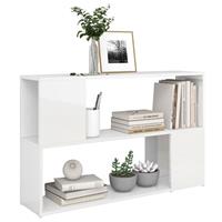 vidaXL Boekenkast 100x24x63 cm spaanplaat hoogglans wit