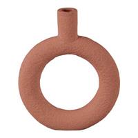 Pt , Ring Vaas Round - Terracotta orange