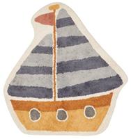 littledutch Vloerkleed Kinderkamer Zeilboot Blauw - 105 x 120 cm