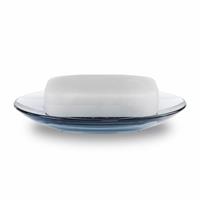 Umbra Seifenschale Droplet Seifenschale Denim, Seifenablage, aus Acrylglas ovale, mit Ablauf für Badezimmer und Küche, Blau