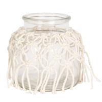 No brand Decoratie Glas Met Stof Ø12*12 Cm Transparant Decoratie Pot Bloempot Binnen