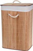 Lgvshopping - Wäschekorb aus Bambus, mit Deckel, faltbar, 33,5 x 5 x 60,5 cm