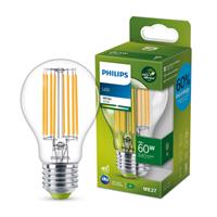 Philips LED Lampe ersetzt 60W, E27 Standardform A60, klar, warmweiß, 840 Lumen, nicht dimmbar, 1er Pack