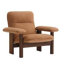 Audo Copenhagen Brasilia fauteuil donker eiken Dunes Camel 21004