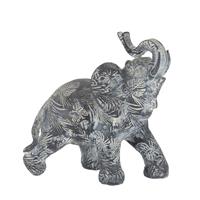 Olifant Woondecoratie Dieren Beeldje Grijs 21 X 8 X 19 Cm - Beeldjes