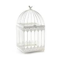 Home Decoratie Vogelkooi Wit 23 X 23 X 46 Cm - Deco Vogelkooien