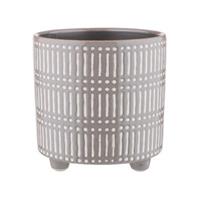 Butlers STICHES Blumentopf Ø14cm Blumentöpfe grau/weiß