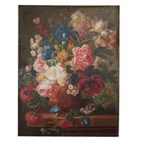 Clayre & Eef Schilderij vaas met bloemen 55*3*73 cm 50634