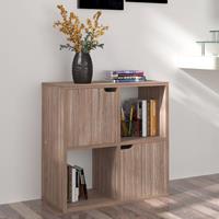 vidaXL Boekenkast 60x27,5x59,5 cm spaanplaat grijs sonoma eiken