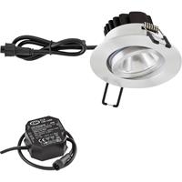 evn LED-Einbauleuchte 6W Warmweiß Aluminium