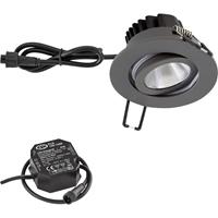 EVN PC650N61602 LED-inbouwlamp 6 W Warmwit Antraciet