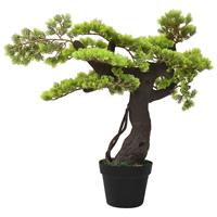 vidaXL Künstlicher Bonsai Zypressen mit Topf 75 cm Grün 