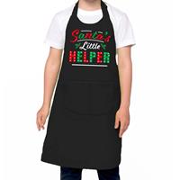 Bellatio Santas Little Helper Kerst Keukenschort Zwart Voor Kinderen - Feestschorten
