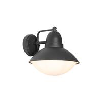 QAZQA Wandlamp buiten marcel - Zwart - Modern - L 25cm