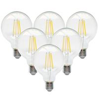 Homeylux 6x Smart E27 LED filament lamp - G95 - Wifi & Bluetooth - 806lm - 7 Watt - Warm wit tot koud wit