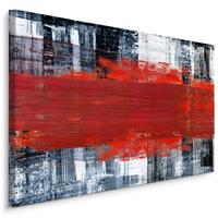 Karo-art Schilderij - Abstract in het Rood, Premium Print