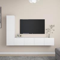 VIDAXL 4-tlg. Tv-schrank-set Weiß Spanplatte