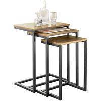 SOBUY FBT102-F 3er Set Beistelltisch Satztisch Couchtisch Stapelbar Sofatisch Kaffeetisch Wohnzimmertisch - 