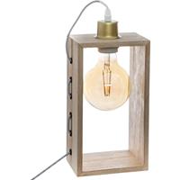 ATMOSPHERA Rechteckige Holzlampe E27 28x14cm