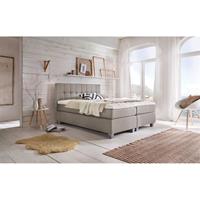 Möbelfreude Boxspringbett Venezia Beige/grau 180x200 cm H2 mit Visco-Topper