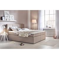 Möbelfreude Boxspringbett KAZ Beige/grau 180x220 cm H3 mit Visco-Topper