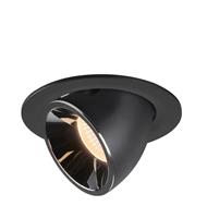 SLV LED Deckeneinbauleuchte Numinos Gimble in Schwarz und Chrom 25,4W 2150lm 2700K 20°