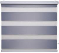 Liedeco Doppelrollo DUO-Rollo mit 20 cm Streifen, Lichtschutz, mit Bohren, im Fixmaß