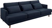 Tom Tailor 3-Sitzer WESTCOAST, mit Nierenkissen, Füße nussbaumfarben