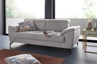 sit&more 2-zitsbank Percy 12 cm poothoogte, zitdiepteverstelling, naar keuze verstelbare hoofdsteun