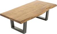 Byliving Couchtisch Judy, aus Massivholz, mit natürlicher Baumkante, Breite 120 cm