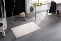 my home Badematte "Afri", Höhe 4 mm, beidseitig nutzbar, weich, einfarbig, Bordüre, 2-teiliges Badematten Set