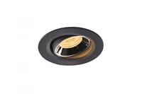 SLV LED Deckeneinbauleuchte Numinos Move in Schwarz und Chrom 7W 670lm 2700K 55°