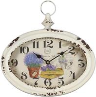 Ambiente Haus Wandklok Lavendel Wandklok van metaal 28 cm (1-delig)