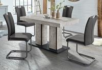 HELA Eethoek Rosé bestaand uit een tafel 140-180 cm en 4 stoelen (set, 5-delig)