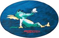 TABALUGA Vloerkleed voor de kinderkamer Draak Tabaluga donkerblauw gedessineerd, wasbaar, kinderkamer