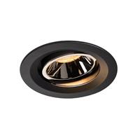 SLV LED Einbaustrahler Numinos in Schwarz und Chrom 17,55W 1550lm 2700K 55° kardanisch