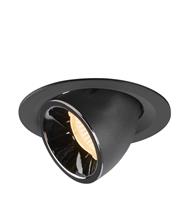 SLV LED Deckeneinbauleuchte Numinos Gimble in Schwarz und Chrom 17,5W 1550lm 3000K 40°