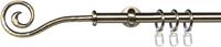 Liedeco Gardinenstange Esp Spirale, 1 läufig-läufig, Fixmaß, 1-läufig im Fixmaß Ø 16 mm