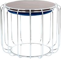 Kayoom Bijzettafel / poef Comfortable 110 praktisch om te bouwen tot tafel of voetenbank/poef, met spiegelglas
