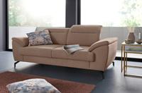 sit&more 2-zitsbank Percy 12 cm poothoogte, zitdiepteverstelling, naar keuze verstelbare hoofdsteun