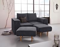 Looks By Wolfgang Joop 2-Sitzer Looksv, Verwandlungssofa: aus Sofa wird Sofa mit 2 Hockern