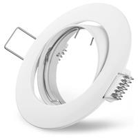 Click-licht.de Einbauring für Einbaustrahler, max. 75 mm, rund, mit Halteklammern, max. 50 W, Weiß