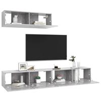 vidaXL Tv-meubelen 3 st spaanplaat betongrijs