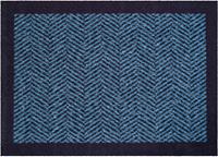 Grund Mat Herringbone Inloopmat met randdessin, geschikt voor binnen en buiten, wasbaar