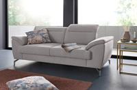sit&more 2-zitsbank Percy 12 cm poothoogte, zitdiepteverstelling, naar keuze verstelbare hoofdsteun