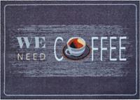 Grund Mat Koffie Inloopmat, met tekst, geschikt voor binnen en buiten, wasbaar, de