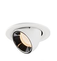 SLV LED Deckeneinbauleuchte Numinos Gimble in Weiß und Chrom 8,6W 750lm 4000K 55°